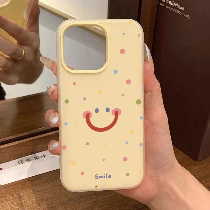 Яркий чехол для телефона с веселым лицом в горошек для Xiaomi Redmi Note 15 14 13 12 11 10 Pro Plus 4G 5G Redmi 14C 13C 4G Мягкая задняя крышка