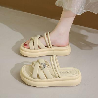 Женские сандалии Черные с открытым носком на платформе Азиатский размер Женская обувь Лучшая роскошь 2025 Высокое качество Комфорт Летние Удобные