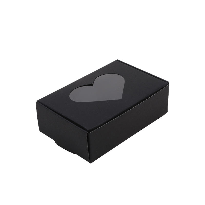 25PCS Kraft Paper Box With Clear Window Homemade Boxes Presents Packaging Boxes For Cookies Packaging Candy Box Birthday Gift