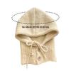 Drawstring Winter Hat Warm Hooded Scarf Cap Fashion Neckerchief Hat  Women Girl