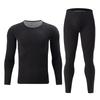 Men's Plus Size Thermal Underwear Set Winter Warm Base Layer Long Johns Casual Dark Grey