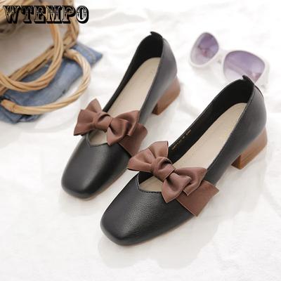 Женские туфли-лодочки большого размера на мягкой подошве из искусственной кожи, офисные туфли на весну и осень, однотонные туфли из искусственной кожи без застежек