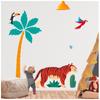[R3454] - Giant Sticker 'Tiger' Orange - 157x124 Cm