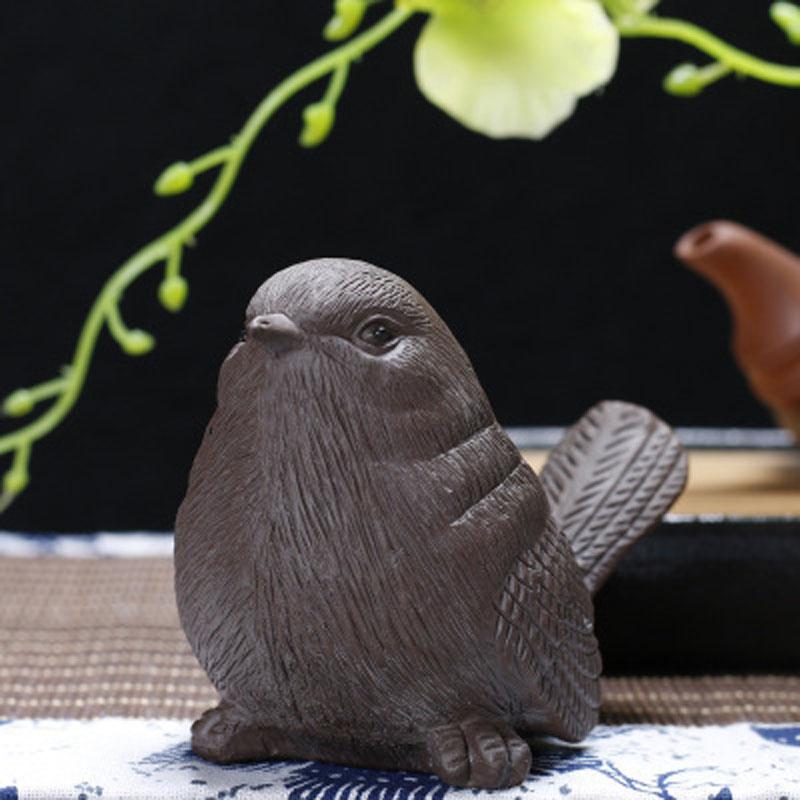Ручная работа Lucky Teapet Birds для украшения дома и сада, украшения стола, фиолетовые песчаные статуи, декор