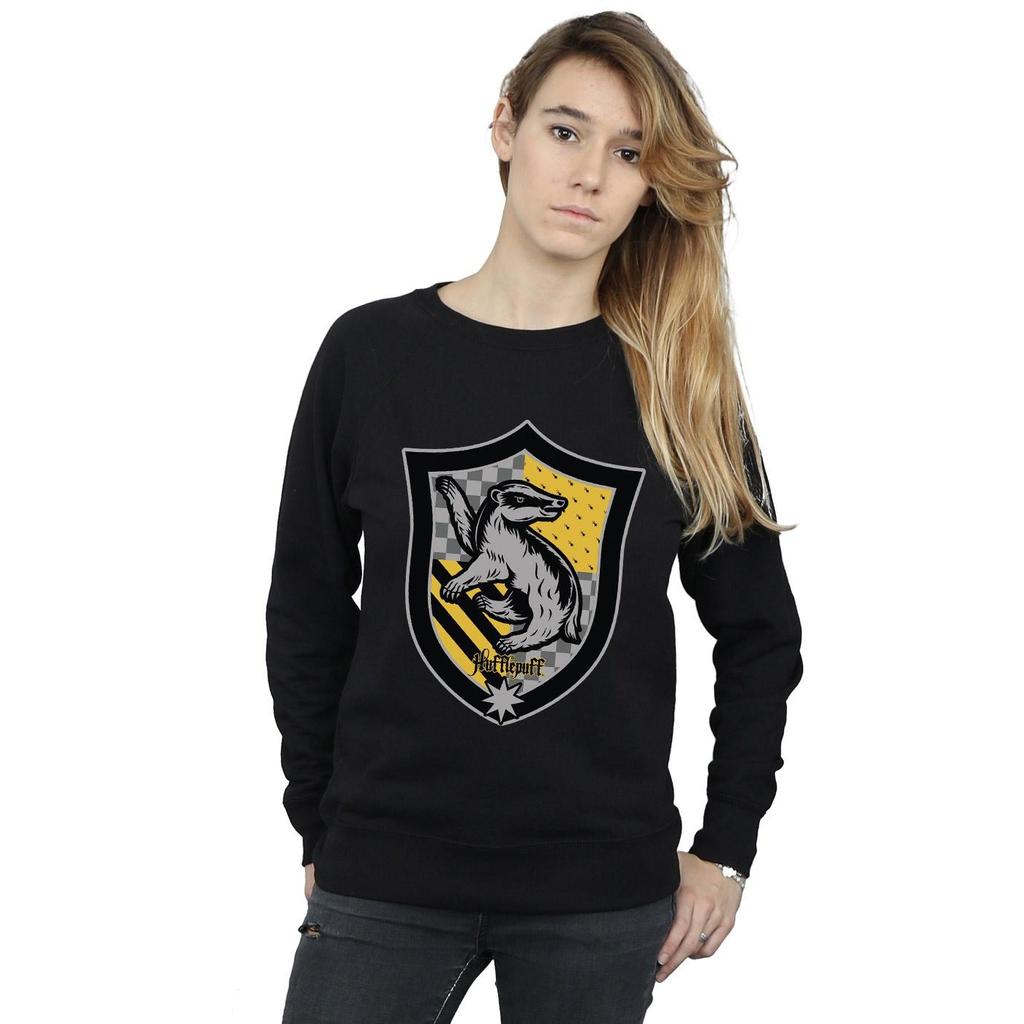 Harry Potter Womens/Ladies Hufflepuff Crest Flat Sweatshirt