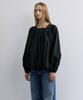 MAIS Square Neck Balloon Blouse / Black