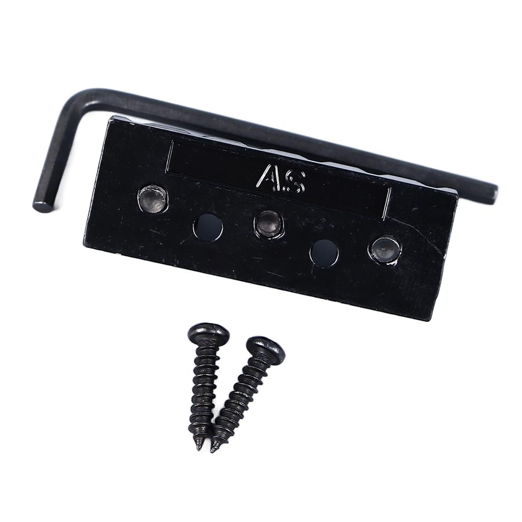 Electric Guitar Nut 42mm Length Metal Guitar String Locking Nut with Screws and Wrench