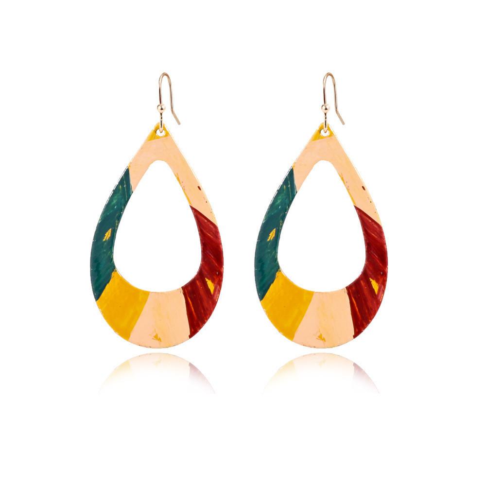 Stylish Graffiti Double-sided Geometric Alloy Earrings For Women Trendy And Unique Design