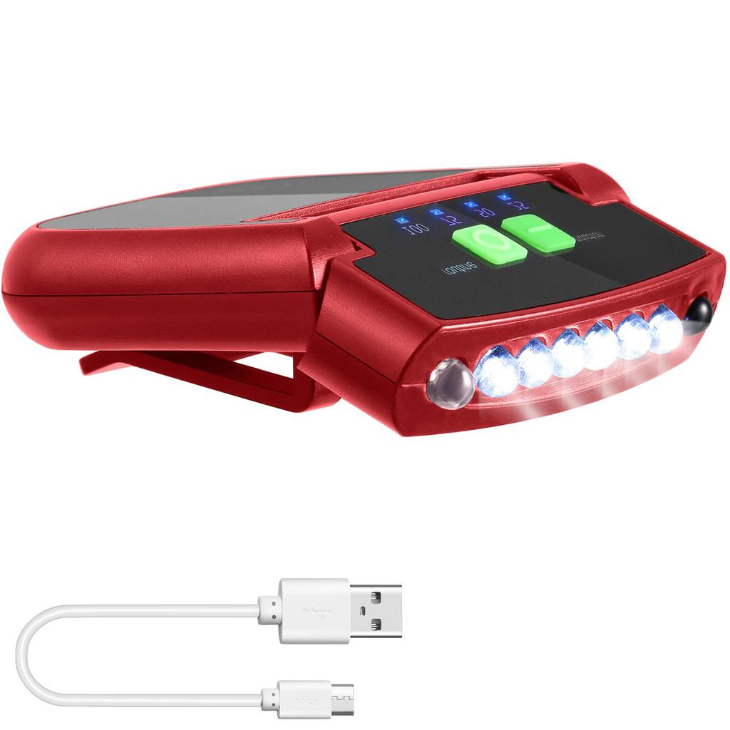 Светодиодный фонарик-зажим для кепки, USB-зарядка, водонепроницаемый, ультраяркий, без помощи рук, фонарик для кепки, налобный фонарь