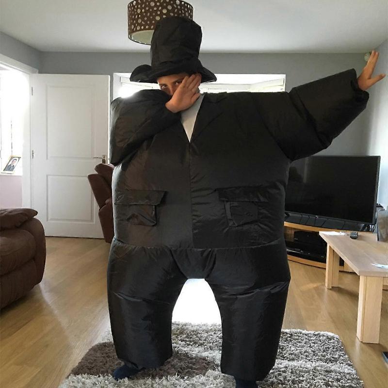 Надувной костюм джентльмена черного цвета, для взрослых