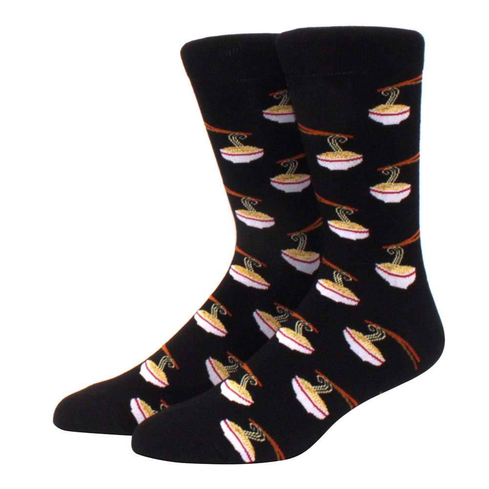 High Quality Fashion Casual Men's Socks Cartoon Food Car Series Fun Women's Socks