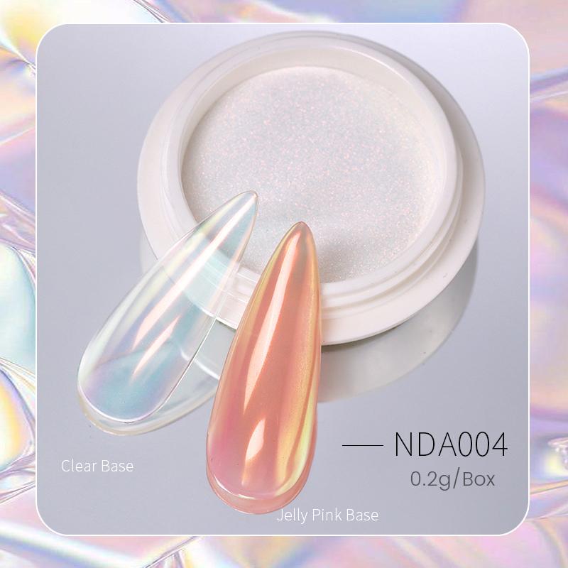 Shell Pearl Nail Powder Pigment White Rubbing on Nail Glitter Dust Aurora Manicure Nail Art Decoration