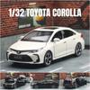1/32 Toyota Corolla Hybrid Toy Car for Children Diecast Alloy Metal Miniature Model Pull Back Sound & Light Collection Gift Kid