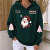 Women's Casual Christmas Print Long Sleeve Hoodie Pullover Sweatshirt for Everyday Wear