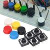 25 PCS Round Shape Tact Push Button Switch 12x12x7.3mm With Cap SMD PCB Micro Switch 4 Pin Momentary Tactile Push Button Kit