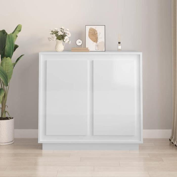VidaXL Buffet High-gloss White 80x34x75 Cm Engineered Wood 819886