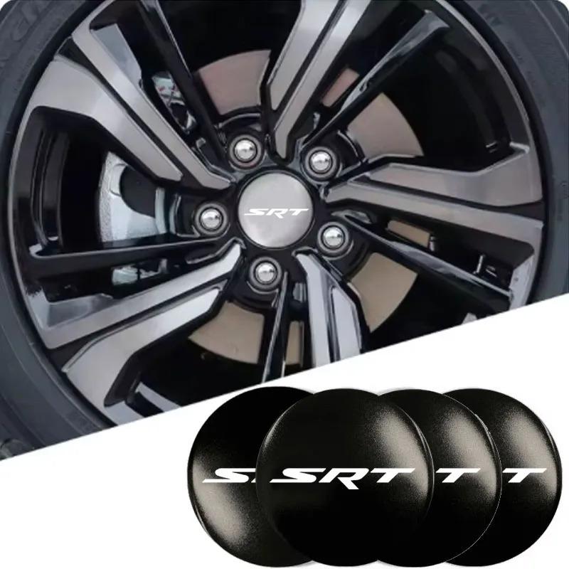 4pcs 56mm With Logo Car Wheel Center Hub Caps Emblem Sticker Decals for Dodge SRT Car Accessories Strong Adhesion Not Easy To Fall