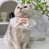 Cat Dog Lace Mesh Flower Saliva Scarf Bow Tie Muppet Bear Pet Neck Decoration
