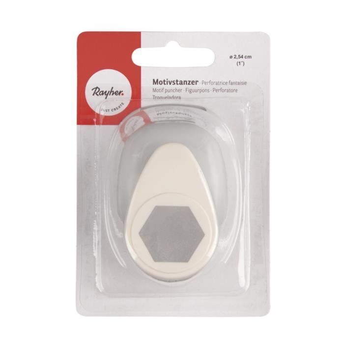 Perforatrice fantaisie - RAYHER - Hexagone - 2,54 cm - Mixte - Adulte