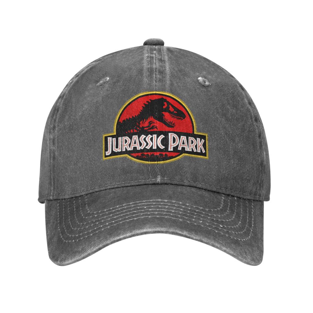 Vintage Jurassic Park Dinosaur Baseball Caps Unisex Distressed Cotton Headwear Outdoor Activities Adjustable Hats Cap