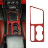 Console Gear Shift Panel Cover Trim Frame For Dodge Challenger 09-14 Red Carbon
