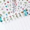 24 Sheets Nail Art Stickers Watercolor Water Transfer Decals Flowers DIY Tips