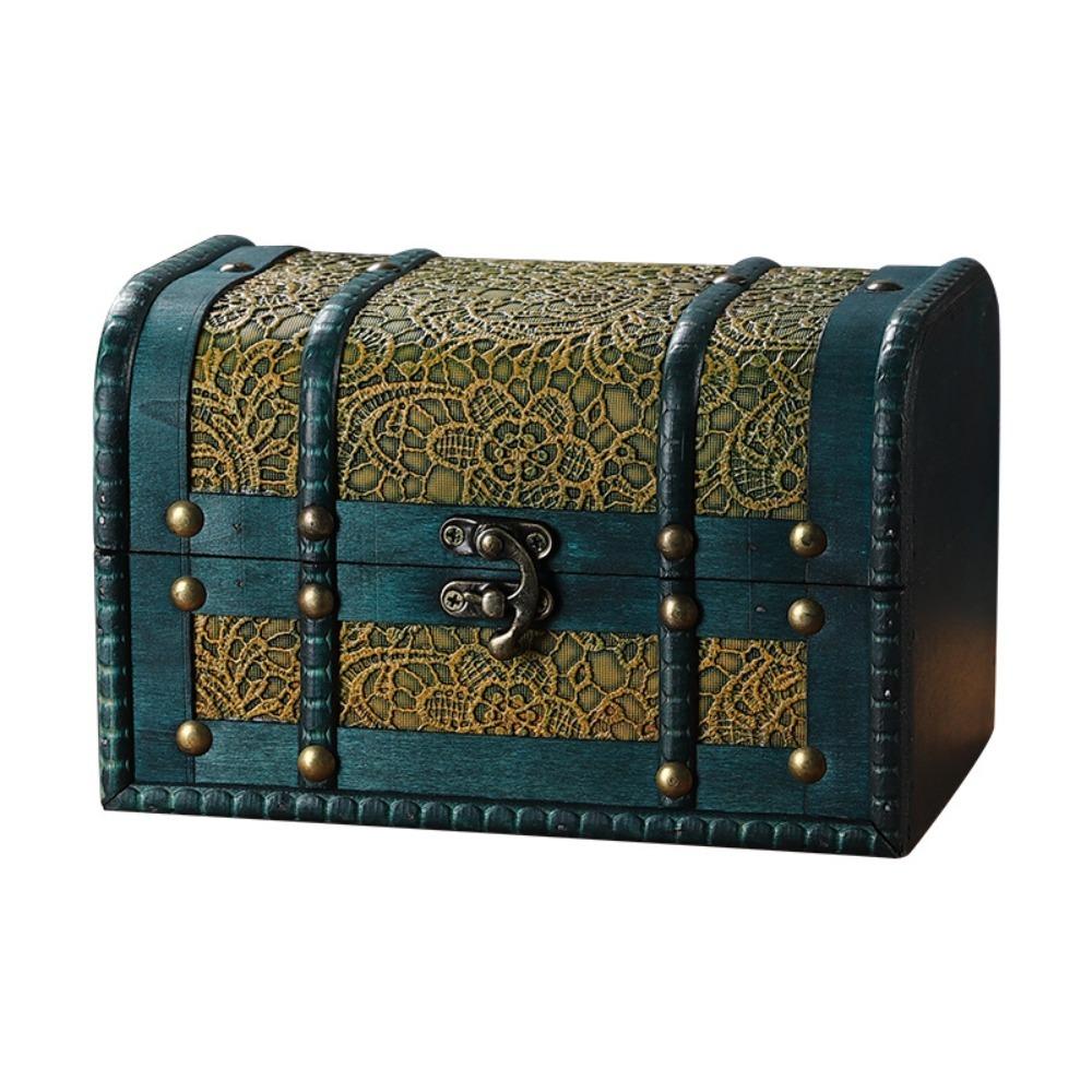 Прочный Антикварный Деревянный Ящик для Хранения Антикварная Отделка Деревянная Коробка для Украшения Дома Резной Дизайн с Крышкой Органайзеры Кейс Спальня