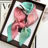Luxury Women's Square Soft Satin Polyester Scarf Flower Printed Shawls Hijab Four Seasons Bandanna