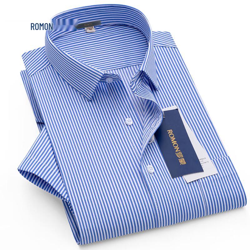 ROMON Мужская рубашка в полоску с длинным рукавом в стиле business casual