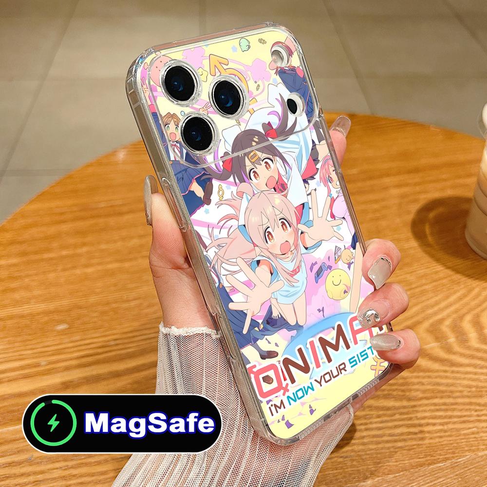 Аниме Махиро Ояма Onimai Чехол для телефона iPhone 17 16 15 14 13 12 11 Air Pro Max Plus Mini Magsafe Прозрачный Цветной Чехол Красивый