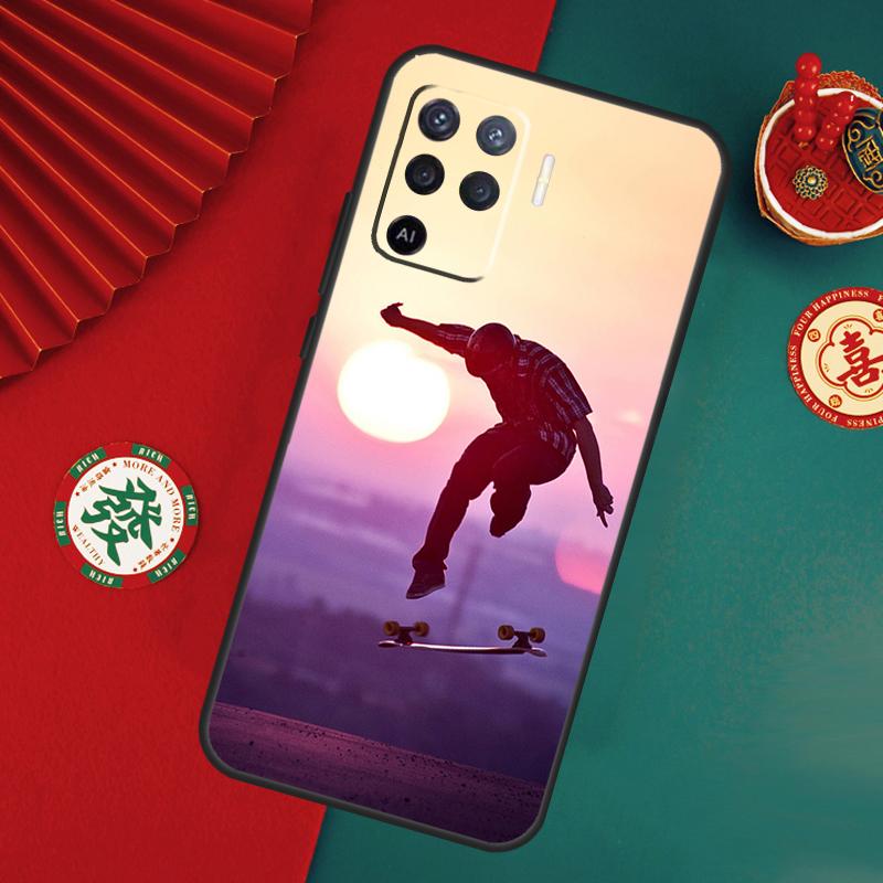 Cool Skate Case For Oppo A15 A17 A57 A6 A5 Pro A54 A74 A94 A16 A76 A96 A40 A60 A80 A18 A38 A58 A78 A98