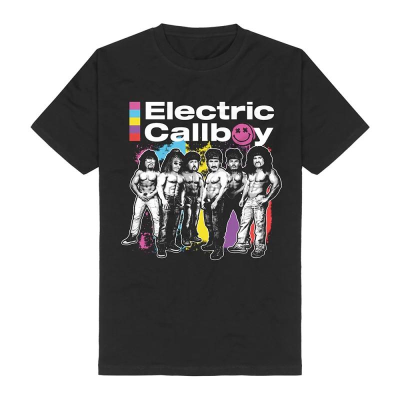 Винтаж Электрический Callboy Члены группы Плотный хлопок Все размеры Черная унисекс рубашка BL084 Унисекс футболка