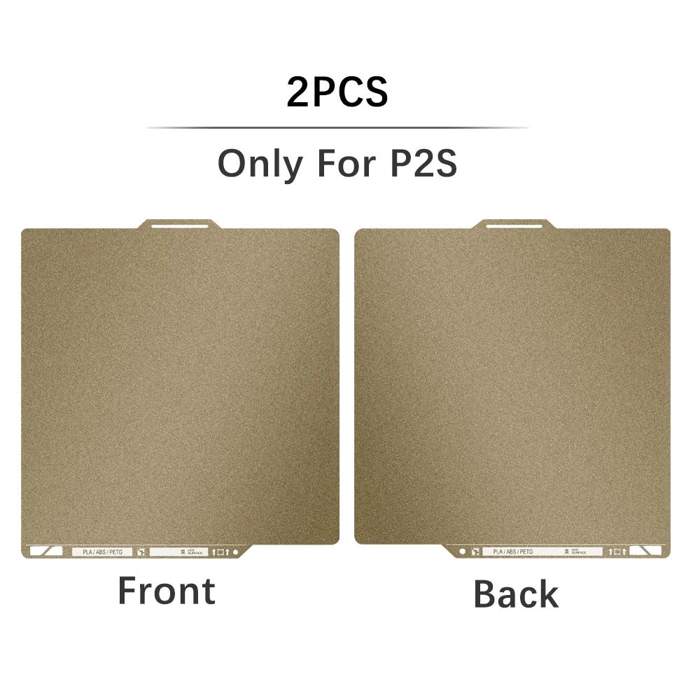Textured PEI Build Plate Double Sided Thickened Spring Steel Sheet with QR Code Wear Resistant PEIBed for BambuLab P2S 3DPrinter