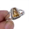 Natural Citrine Gemstone Handmade 925 Sterling Silver Jewelry Ring Size 6.5 M3h31