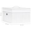 Bamboo Storage Boxes 4 pcs White