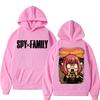 Японское аниме Spy X Family Anya Forger Толстовка с графическим принтом Harajuku Уличная одежда унисекс Женская одежда Unisexga Толстовка большого размера