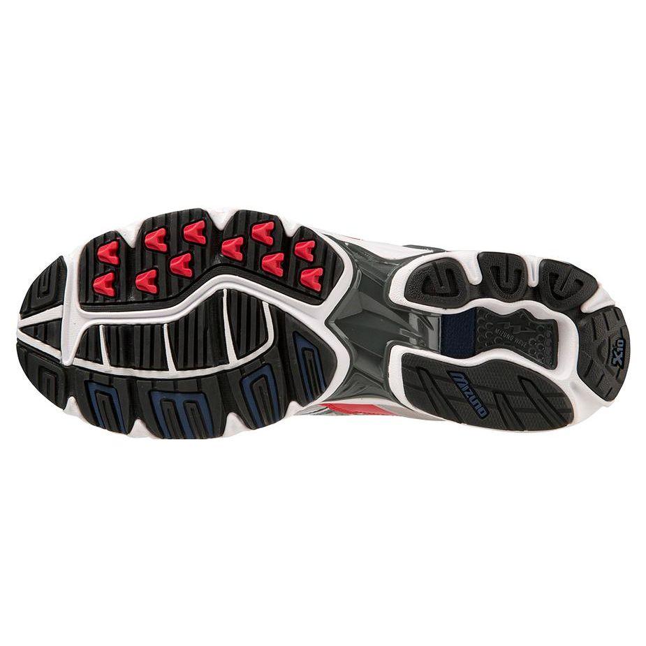 Mizuno Wave Rider 10 OG Pack - Красный риск Унисекс Кроссовки Белый Сигнальный-синий D1GA210408