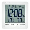 Цифровые часы Formia с будильником и датой, подходят для Hodogaya Electronics, Белые, Радиоуправляемые, Большой, Легко читаемый дисплей температуры, влажности,