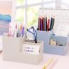 Multi-function Desktop Pen Holder Office School Storage Case Colorful Plastic Box Desk Pen Pencil Organizer Mobile Phone Bracket