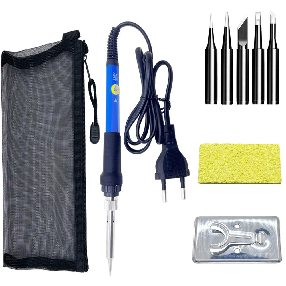Adjustable Temperature Electric Soldering Iron Kit 220V 110V 60W 80W Welding Solder Rework Station Heat Pencil Tips Repair Tool