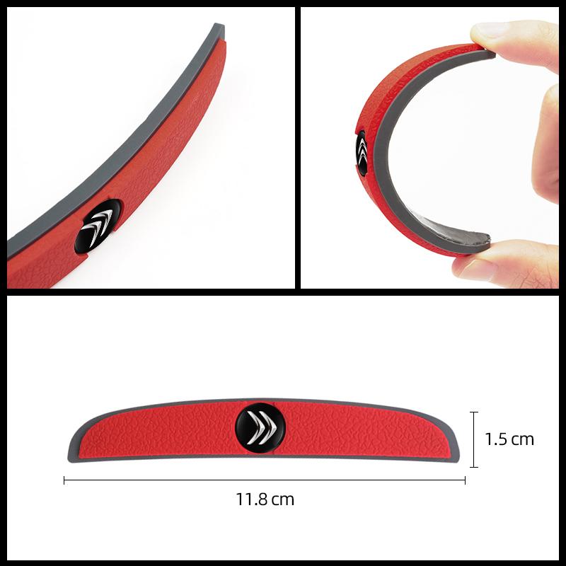 FRPM6 4Pcs Car Anti-Collision Strip Bumper Buffer Stickers For Citroen C3 C5 AIRCROSS C5X C4 Cactus e-C4 X e-C3 Berlingo C-Elysee C1