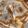 2026 Lightweight Silk Scarf Women Korean Style Floral Print Square Shawl 53x53cm Pure Mulberry