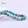 Hulan Emperor Stone Round Bead Necklace: Handmade Loose Beads for Jewelry, Bracelet, and DIY Crystal Beading Accessories.