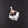 Natural Peach Moonstone Gemstone 925 Sterling Silver Women Jewelry Pendant1.43" CP-38-30