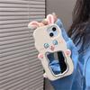 Ins корейский милый 3d мультфильм заячьи уши макияж зеркало чехол для телефона для Iphone 14 13 12 11 Pro Max силиконовый защитный мягкий чехол