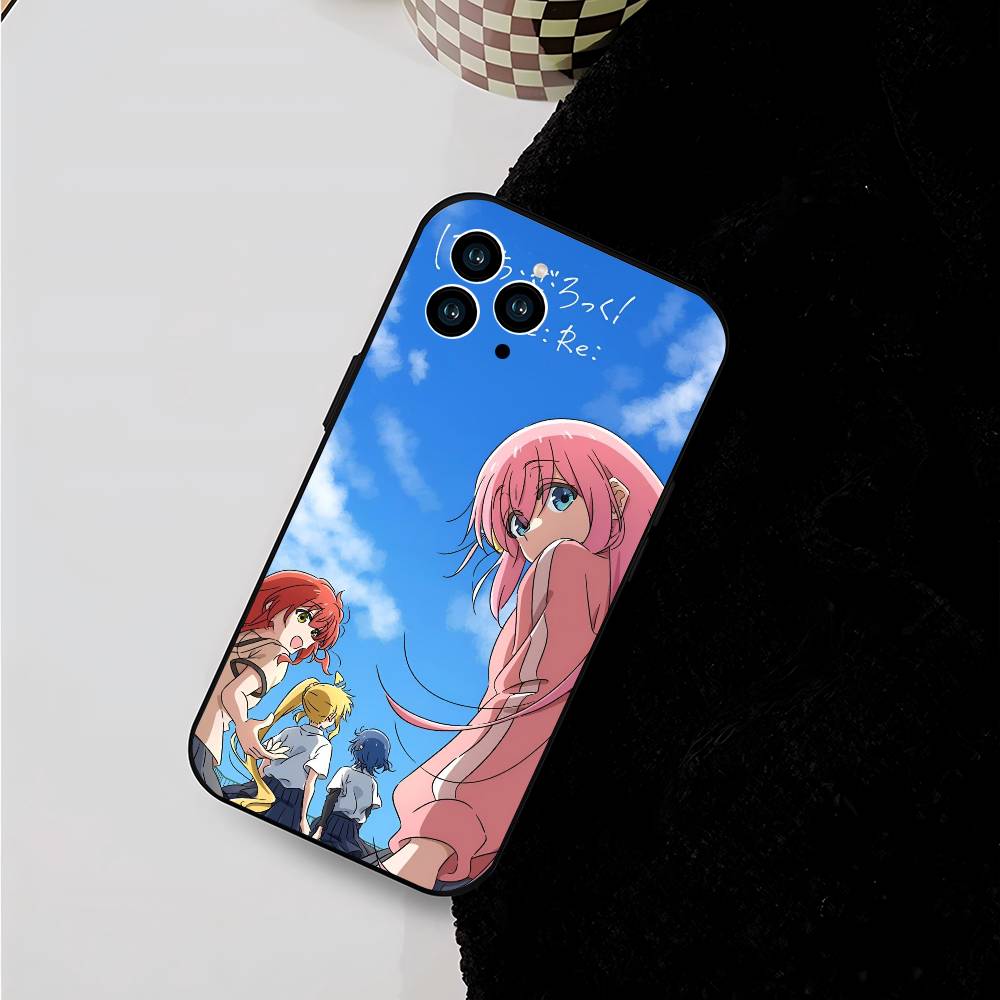 АНIME B-Bocchi The Rock-l Для IPhone 13,17,11,12,16,14,15,Plus,Pro Max Мягкий силиконовый черный чехол для телефона