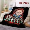 Asian horror movie 2D Flat Pattern Flannel Blanket High quality All Seasons Warmth and Comfort Perfect for Christmas Gifts.