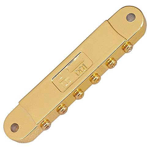 SVRITE Gold Tune-O-Matic Motorized Roller Saddle Bridge for LP Electric Guitar, Made in Korea