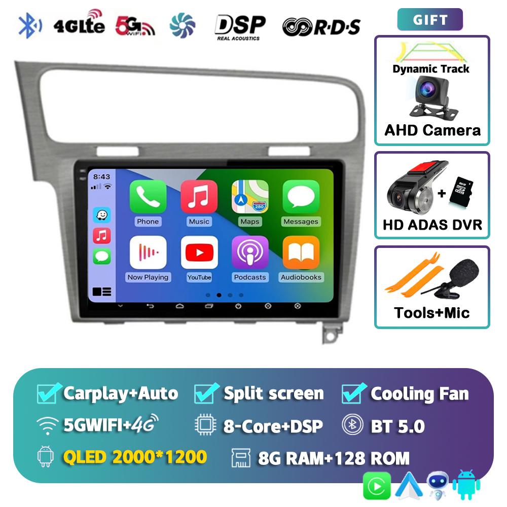 Android 14 Carplay Автомагнитола Для Volkswagen VW Golf 7 2013 - 2016 2017 2018 2019 2020 MK7 Мультимедийный Плеер Стерео Система GPS Головное Устройство
