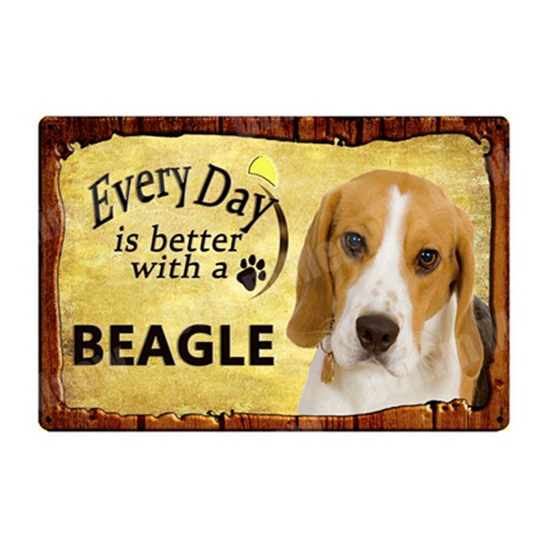 ПРЕДУПРЕЖДЕНИЕ: слишком ласковый домашний питомец на дежурстве, винтажные металлические жестяные вывески, бар, паб, домашний сад, декоративная тарелка, плакаты с собаками, настенный декор N335